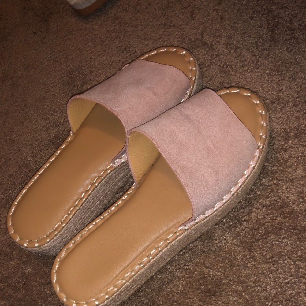 Pink platform shoes